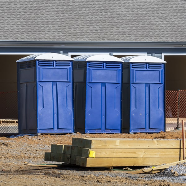 how often are the porta potties cleaned and serviced during a rental period in Athens TX